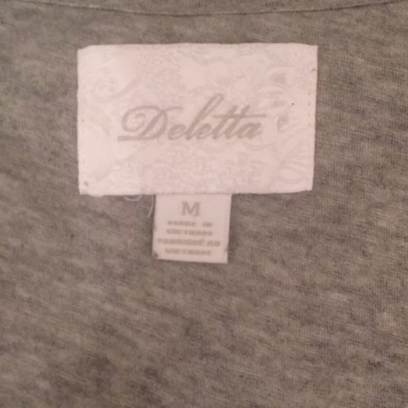 Anthropologie Delletta gray ruffled tank top sz M - Picture 4 of 4